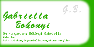 gabriella bokonyi business card